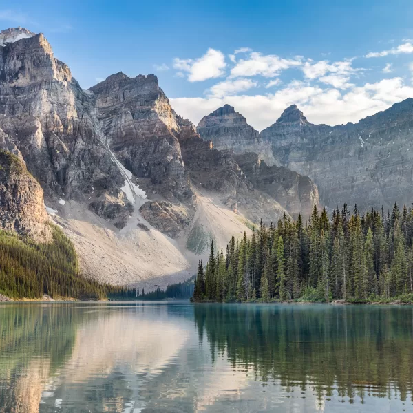 Found in the Valley of the Ten peaks, the majestic Moraine Lake near Banff, Alberta.