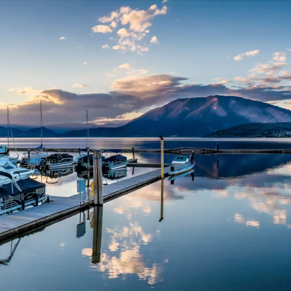 A pier on Shuswap Lake stretches out over water so still it mirrors the sky and mountains with incredible detail. Marty Gilbert is a Canadian photographer who began his journey focusing on Okanagan landscape photography, but now enjoys travelling the world to capture incredible images to share with others. His fine art photography prints are custom made in his home studio and are available for purchase on hand wrapped canvas or mounted under high quality acrylic.